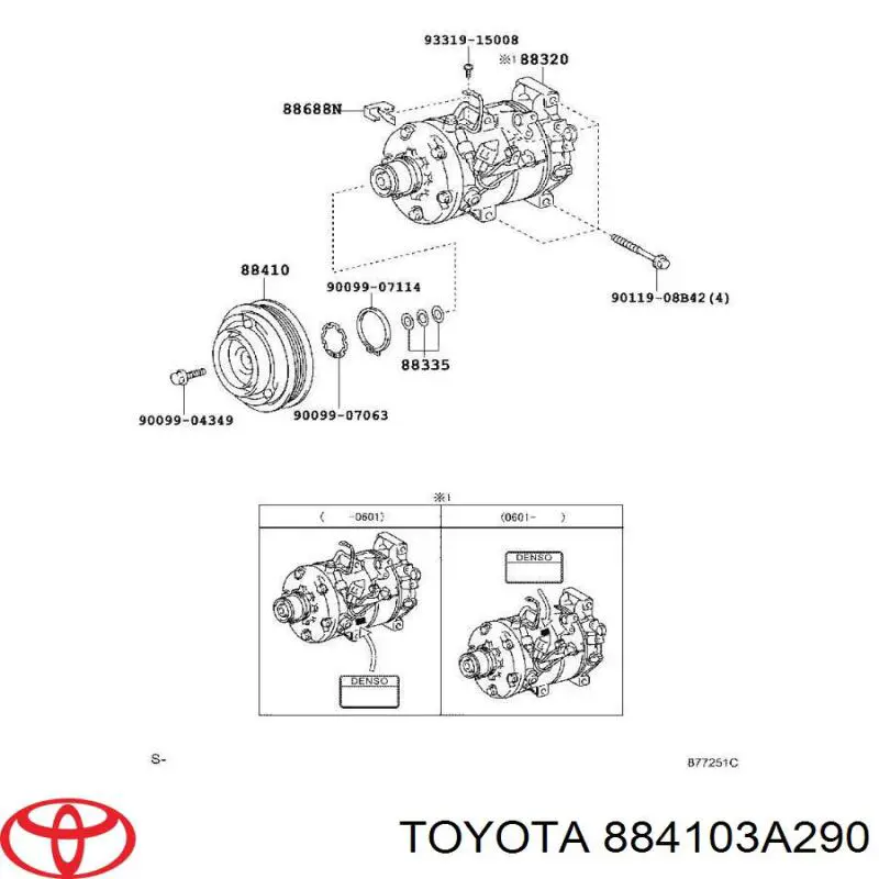 Муфта компресора кондиціонера Toyota 884103A290 ціна, від 43.06 USD