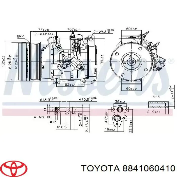 8841060410 Toyota Шків компресора кондиціонера