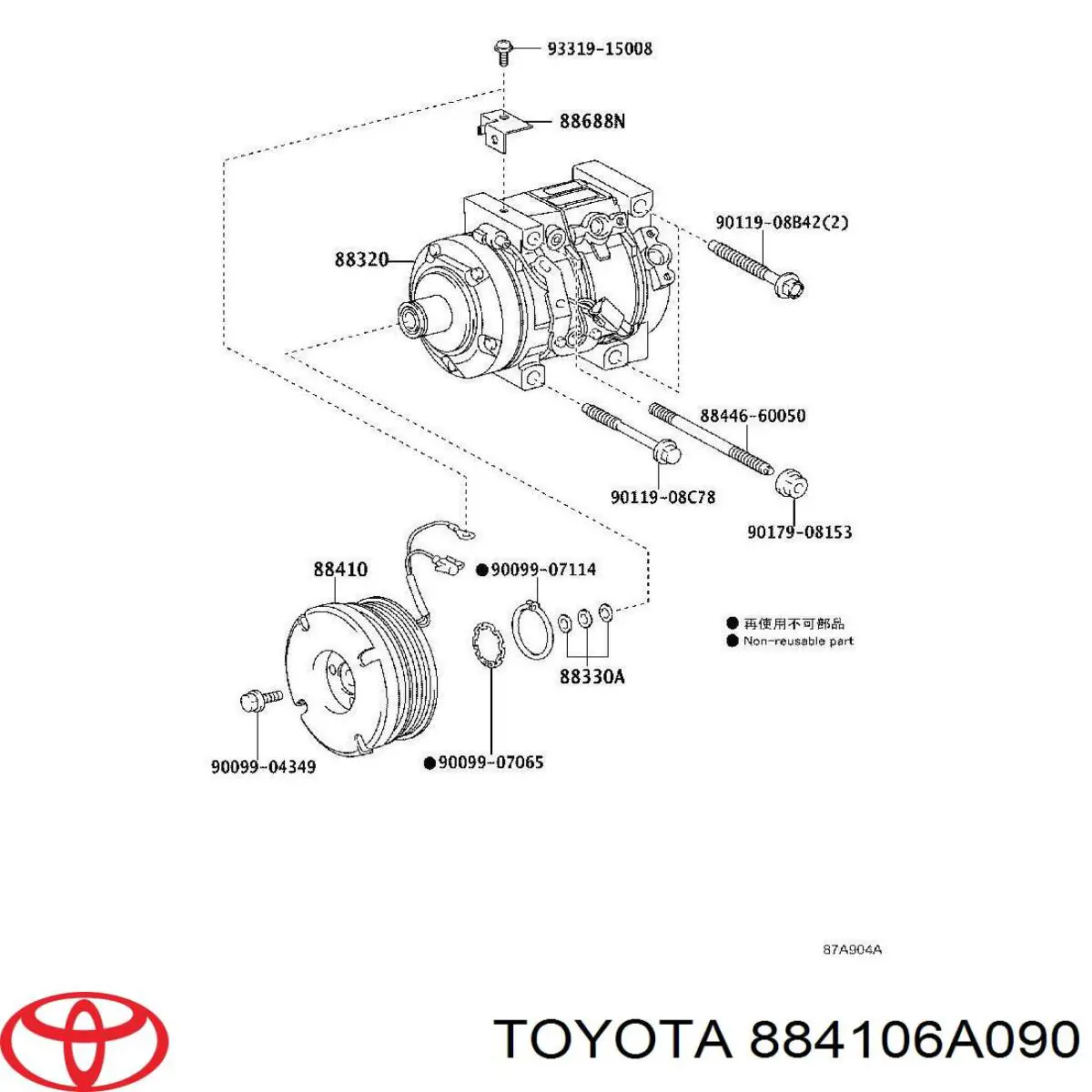 884106A090 Toyota 