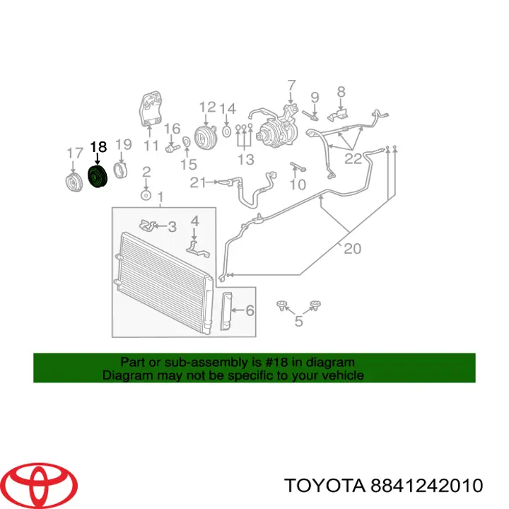 Шків компресора кондиціонера Toyota 8841242010 ціна, від 139.66 USD