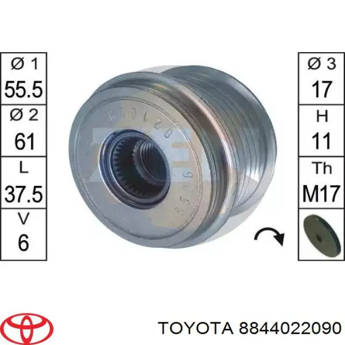 Натяжний ролик Toyota 8844002020 ціна, від 17.28 USD
