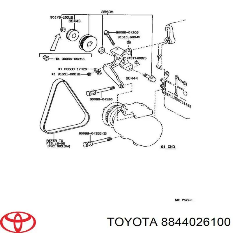 Купити 8844026100 Toyota Натяжний ролик