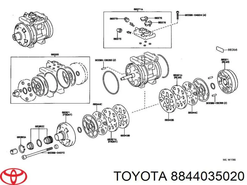 Ролик приводного ременя, паразитний Toyota 4 Runner (N130) (Тойота 4 раннер)
