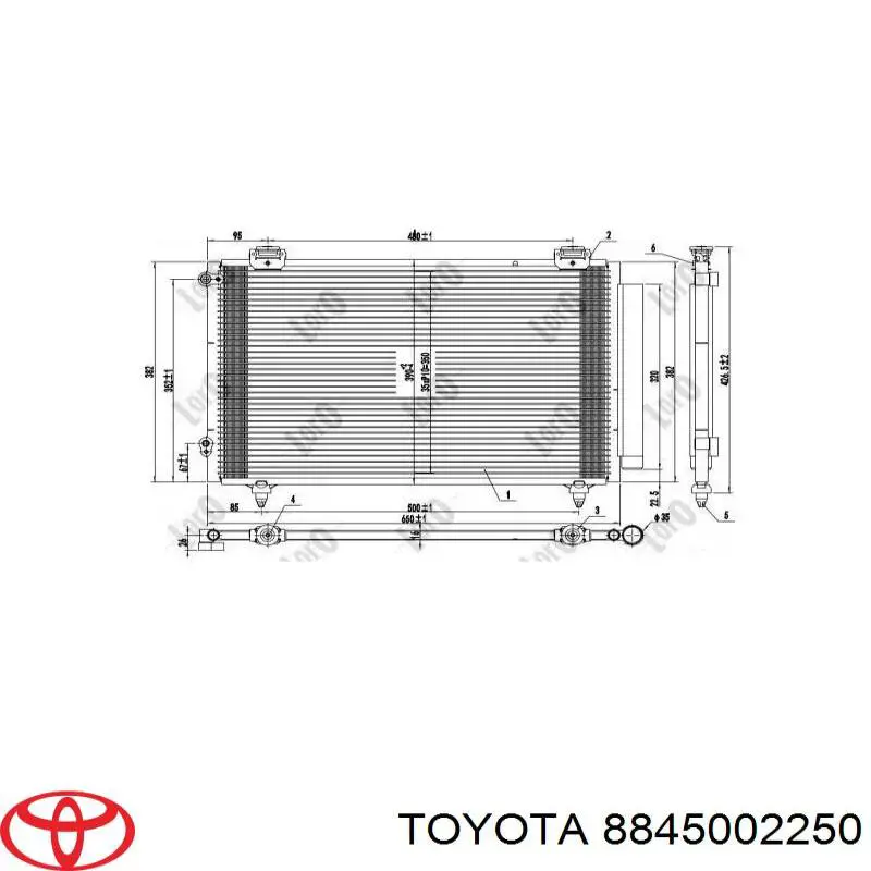 8845002250 Toyota Конденсатор