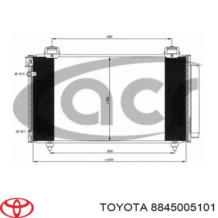 Купити 8845005101 Toyota Радіатор системи охолодження кондиціонера