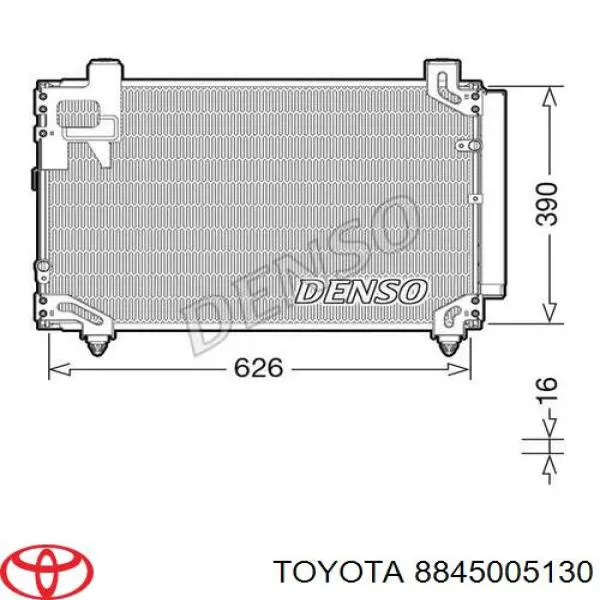 Радіатор кондиціонера 8845005130 Toyota