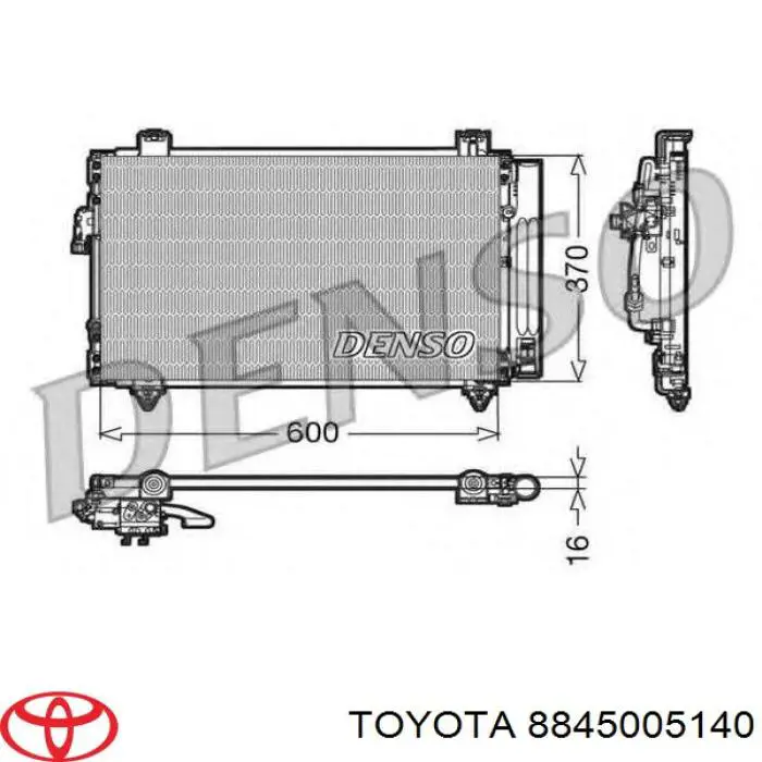 Радіатор кондиціонера 8845005140 Toyota