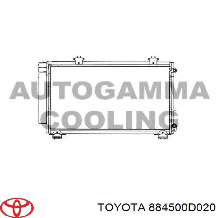 Радіатор кондиціонера 884500D020 Toyota