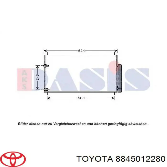 Купити 8845012280 Toyota Радіатор системи охолодження кондиціонера