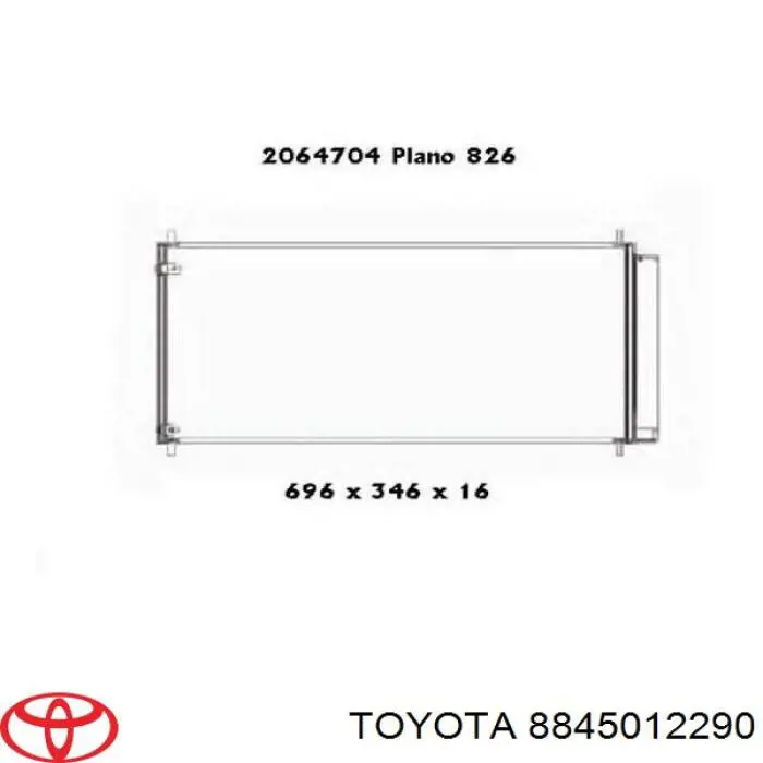 Купити 8845012290 Toyota Радіатор системи охолодження кондиціонера