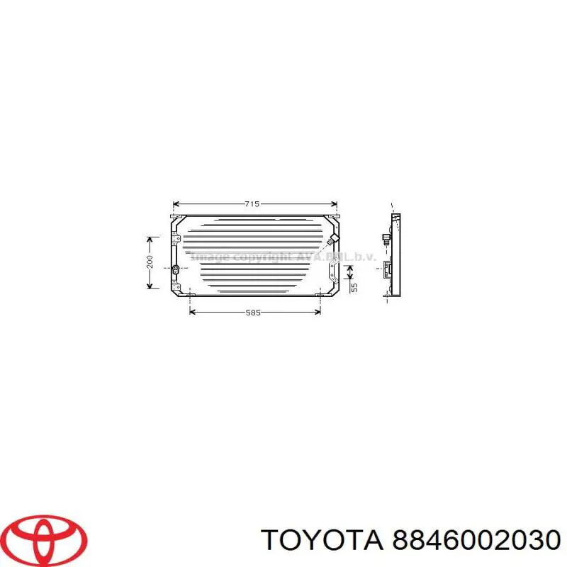 Радіатор кондиціонера Toyota Corolla (E10) (Тойота Королла)