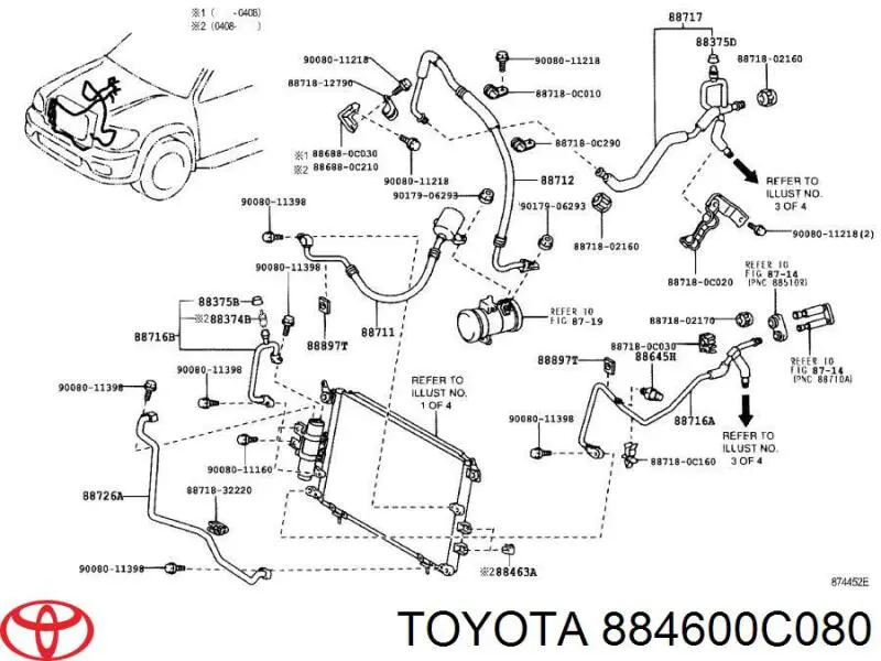 884600C080 Toyota Конденсатор