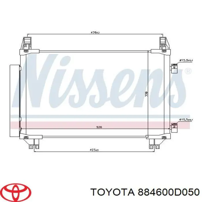 884600D050 Toyota Конденсатор