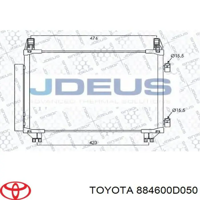 Купити 884600D050 Toyota Радіатор системи охолодження кондиціонера