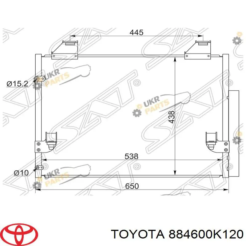 884600K120 Toyota Конденсатор