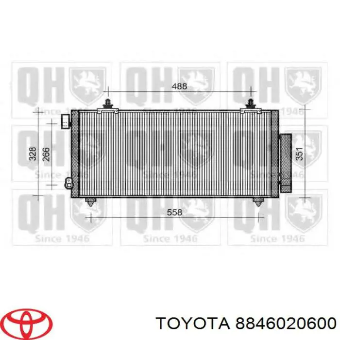 Радіатор кондиціонера 8846020600 Toyota