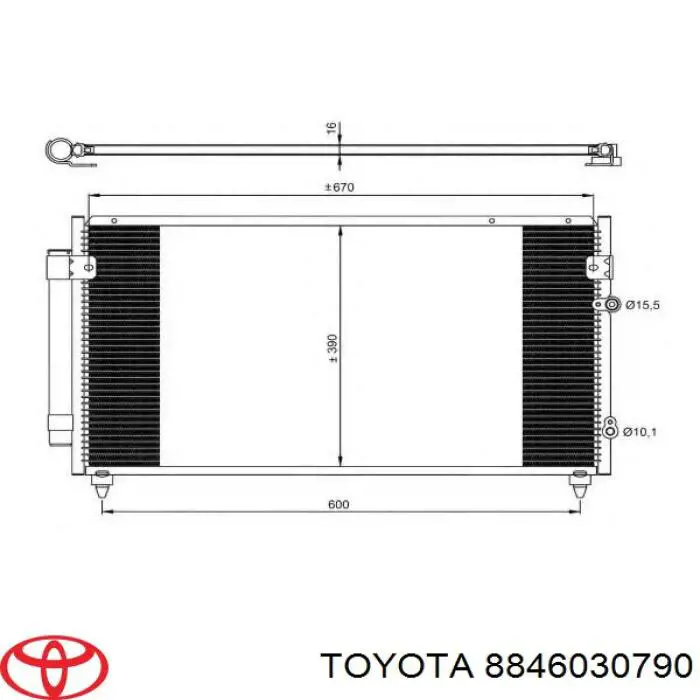 Купити 8846030790 Toyota Радіатор системи охолодження кондиціонера