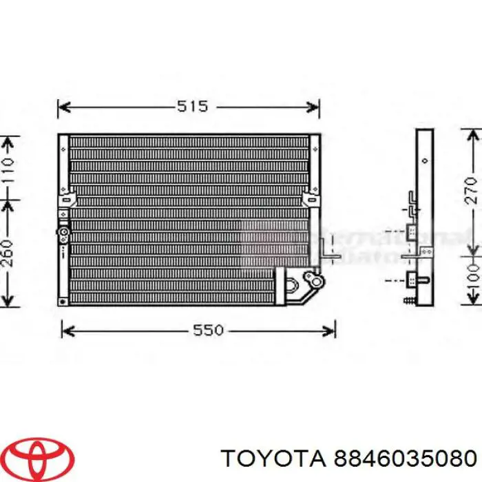 Конденсатор кондиціонера Toyota 4 Runner позашляховик (N130) (1987 - 1996) ціна, від 608.11 USD