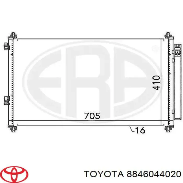 Радіатор кондиціонера Toyota Picnic (XM1) (Тойота Пікнік)