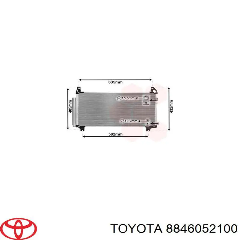 Конденсатор кондиціонера Toyota 8846052100 ціна, від 75.47 USD