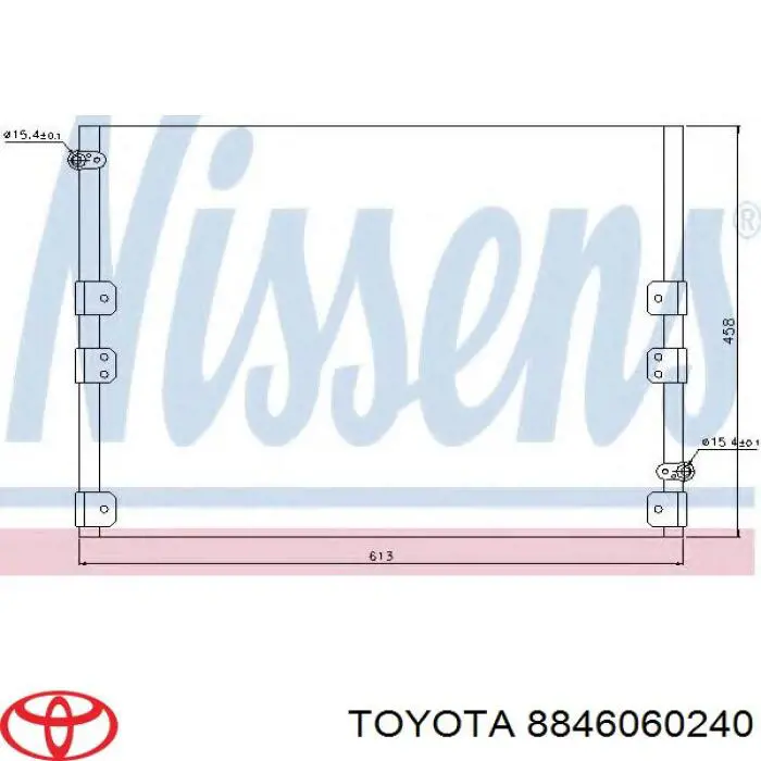 Радіатор кондиціонера 8846060240 Toyota