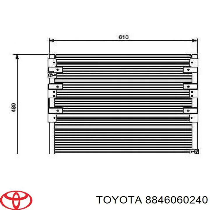 Радіатор охолодження кондиціонера Toyota 8846060240