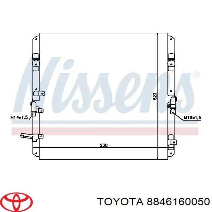 8846160050 Toyota радіатор кондиціонера