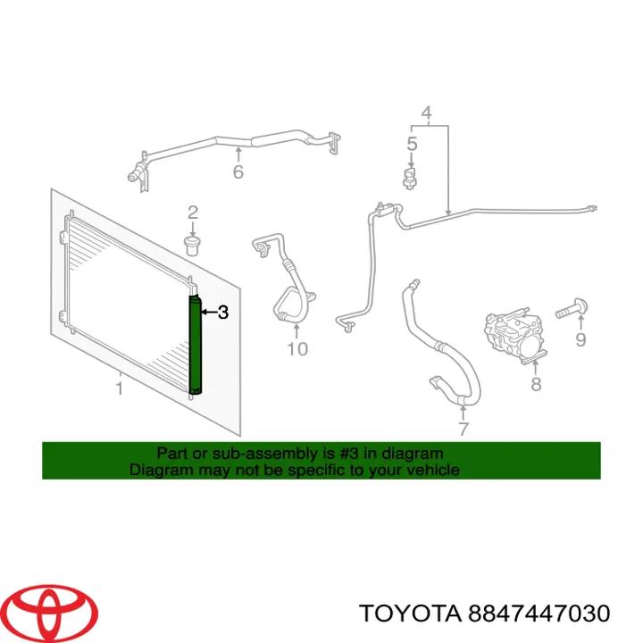 Купити 8847447030 Toyota Ресивер-осушувач кондиціонера