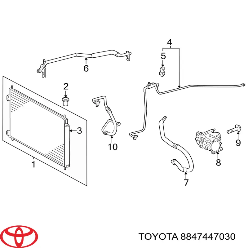8847447030 Toyota Ресивер-осушувач кондиціонера