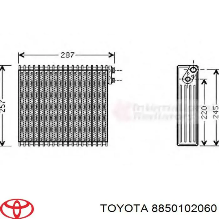 8850102060 Toyota Охолоджувач повітря