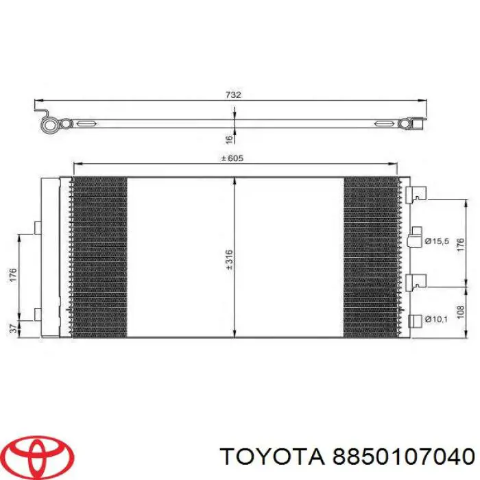 Випаровувач кондиціонера 8850107040 Toyota