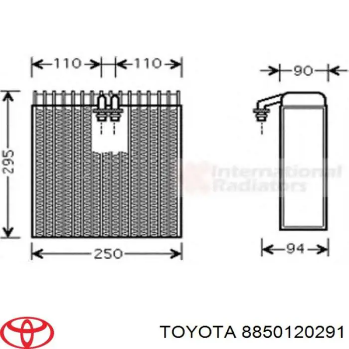 Радіатор кондиціонера салонний, випарник Toyota Carina E (T19) (Тойота Каріна)