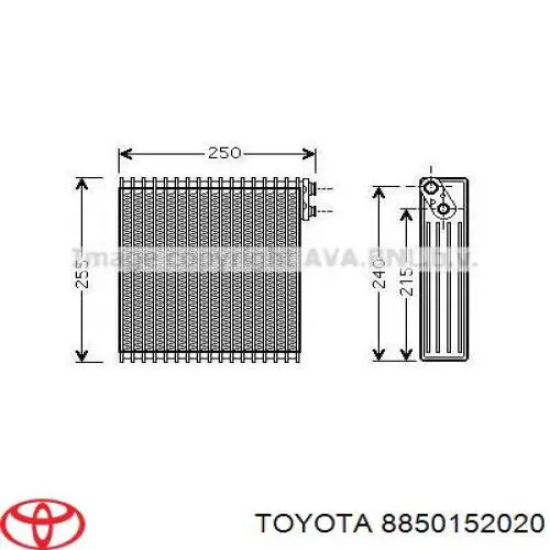 Радіатор кондиціонера салонний, випарник Toyota Echo (Тойота Echo)