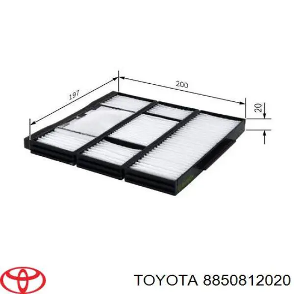 Купити 8850812020 Toyota Фільтр салону вугільний