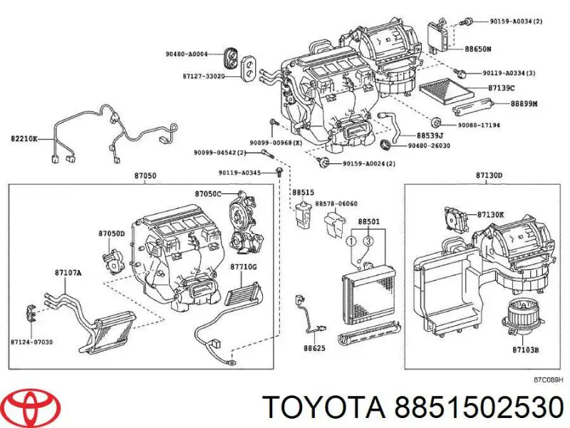 Клапан TRV, кондиціонера Toyota 8851502530 ціна, від 15.20 USD