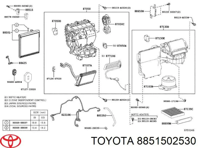 8851502530 Toyota Клапан розширювальний