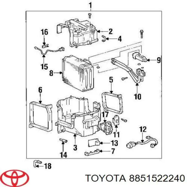 8851522240 Toyota клапан trv, кондиціонера