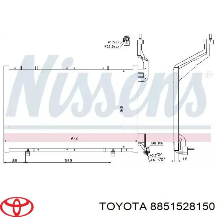 Клапан TRV, кондиціонера 8851528150 Toyota