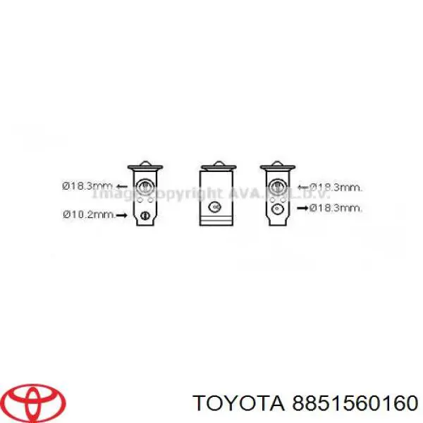 8851560160 Toyota Клапан TRV, кондиціонера