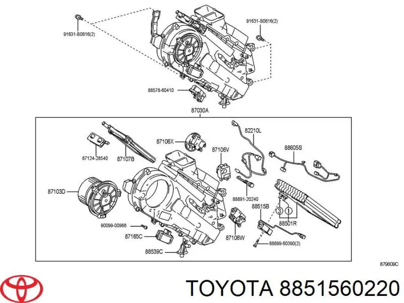 8851560220 Toyota Клапан розширювальний