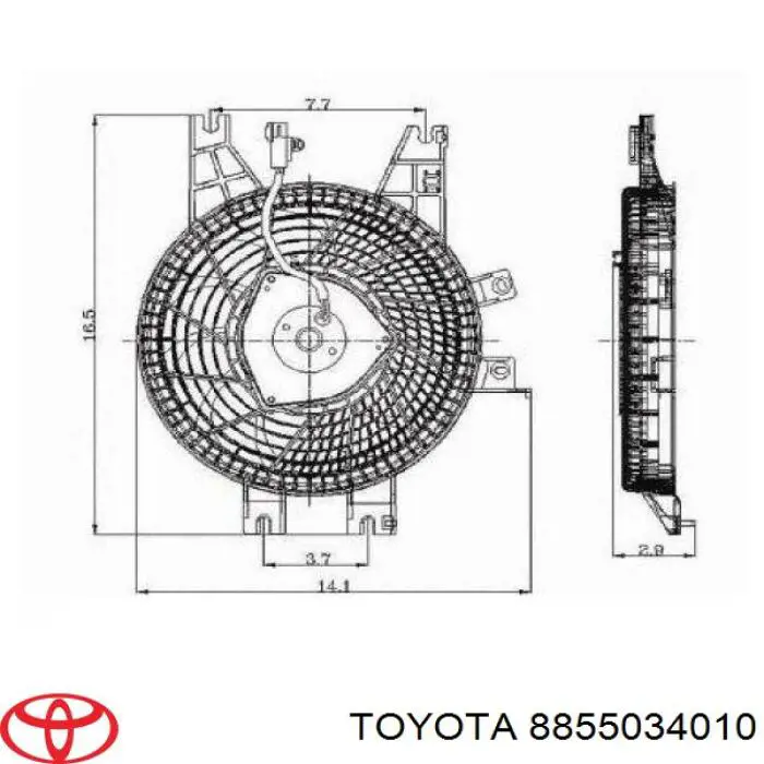 Двигун вентилятора кондиціонера 884530C010 Toyota