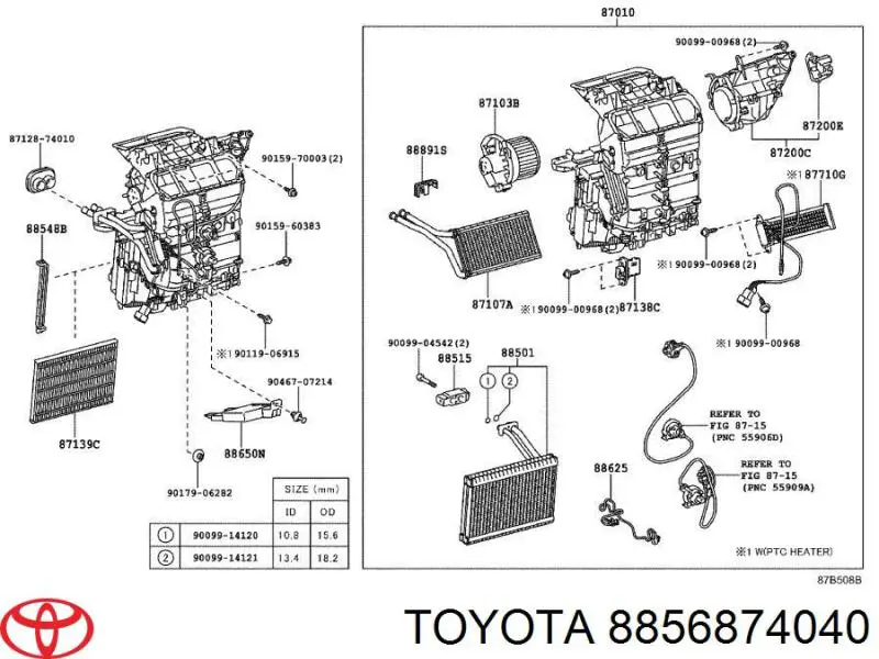Фільтр салону Toyota Scion IQ EV (Тойота Сціон)