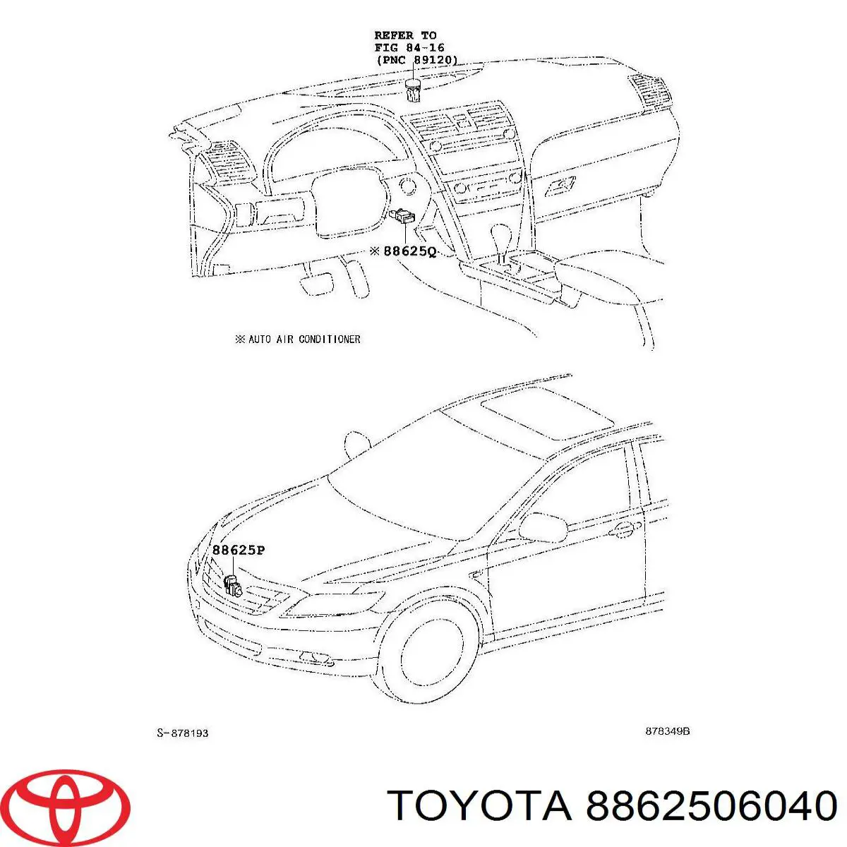 Датчик температури повітря в салоні Toyota 8862506040 ціна, від 6.33 USD