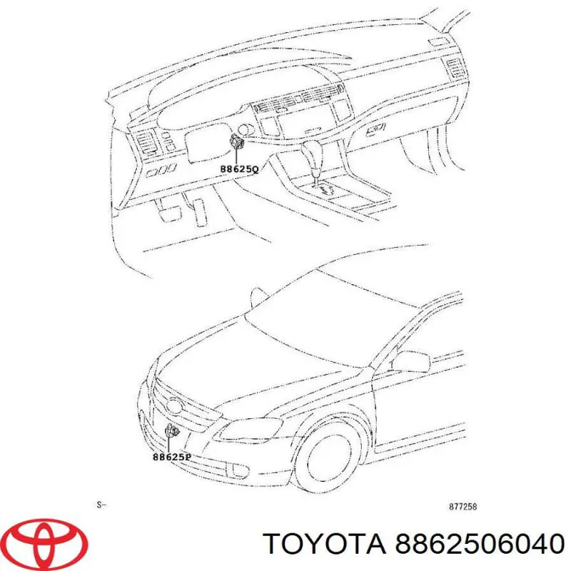 Купити 8862506040 Toyota Датчик температури салону