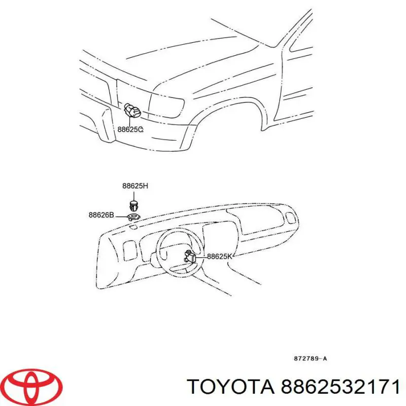 Датчик температури навколишнього середовища Toyota Land Cruiser 90 (J9) (Тойота Ленд крузер)