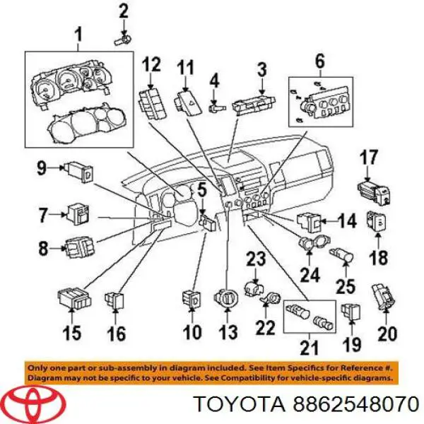  Toyota 8862548070 ціна, від 8.87 USD