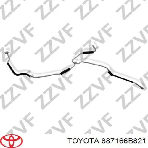 Купити 887166B820 Toyota Шланг кондиціонера, від осушувача до заднього випарника