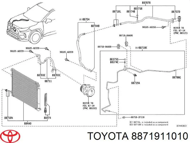 Клапан TRV, кондиціонера 8871911010 Toyota