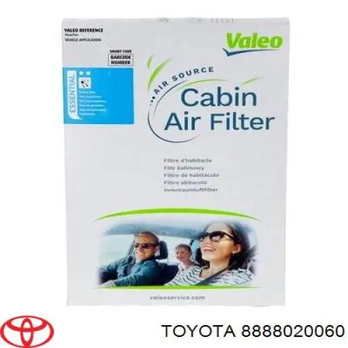 Купити 8888020060 Toyota Фільтр салону вугільний
