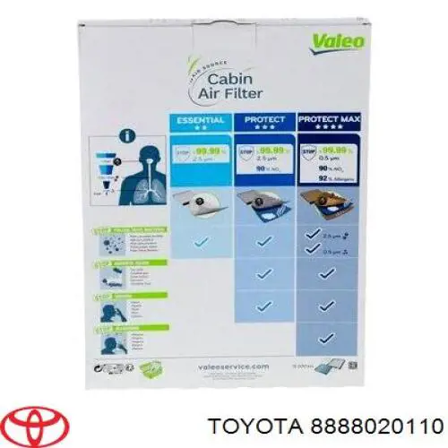 Купити 8888020110 Toyota Фільтр салону вугільний